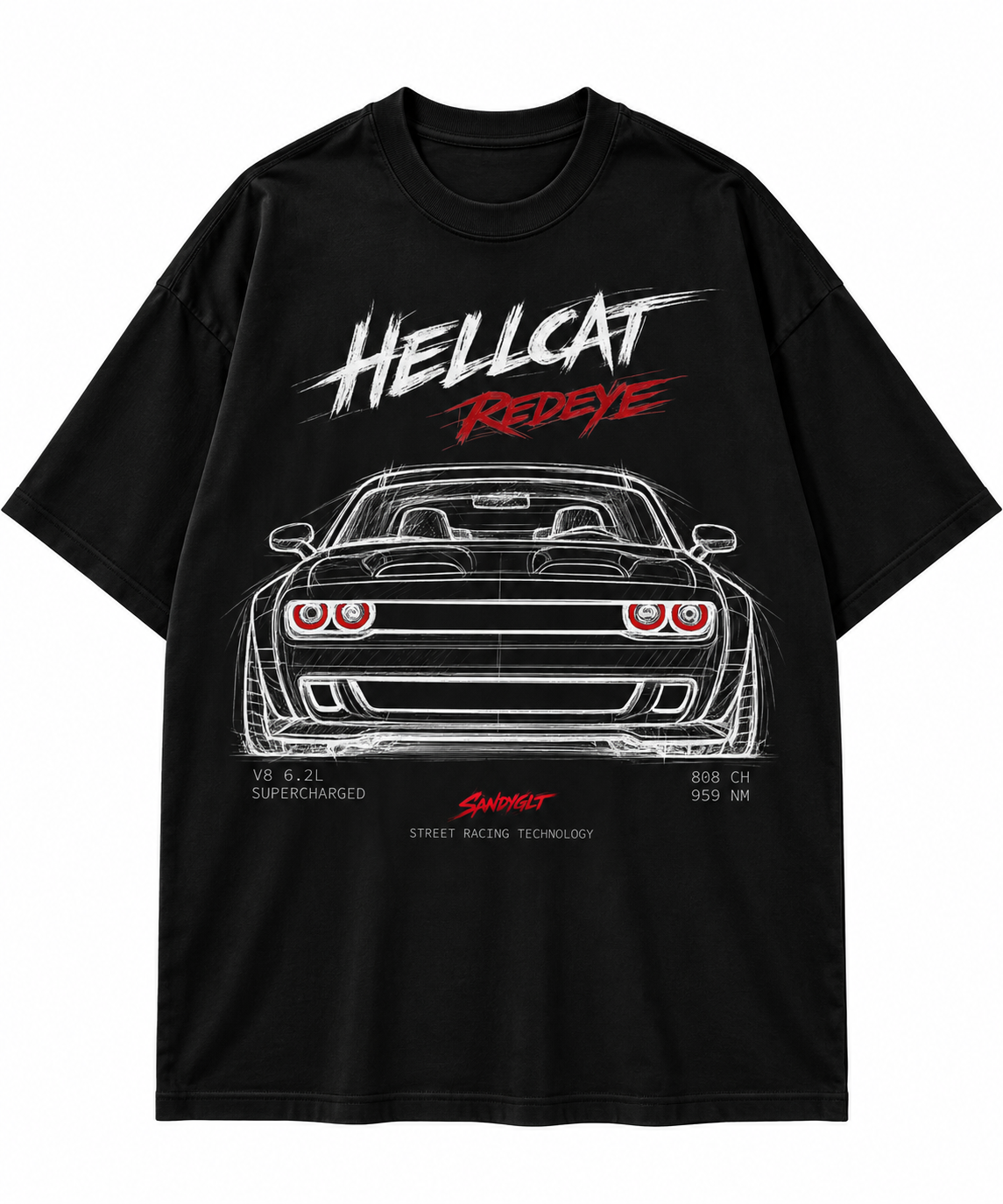 T-SHIRT OVERSIZE HELLCAT NOIR