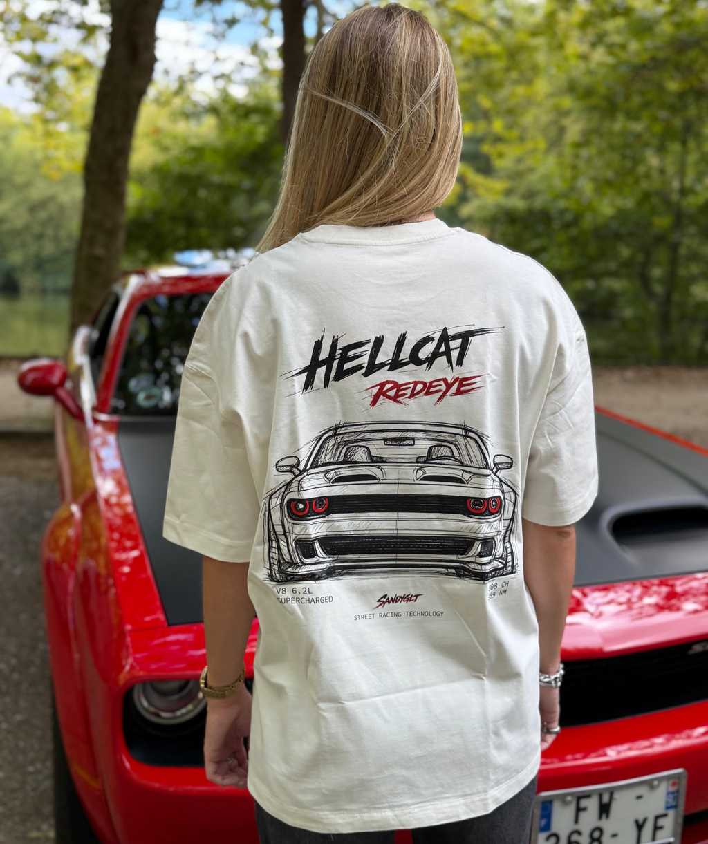 T-SHIRT OVERSIZE HELLCAT BLANC