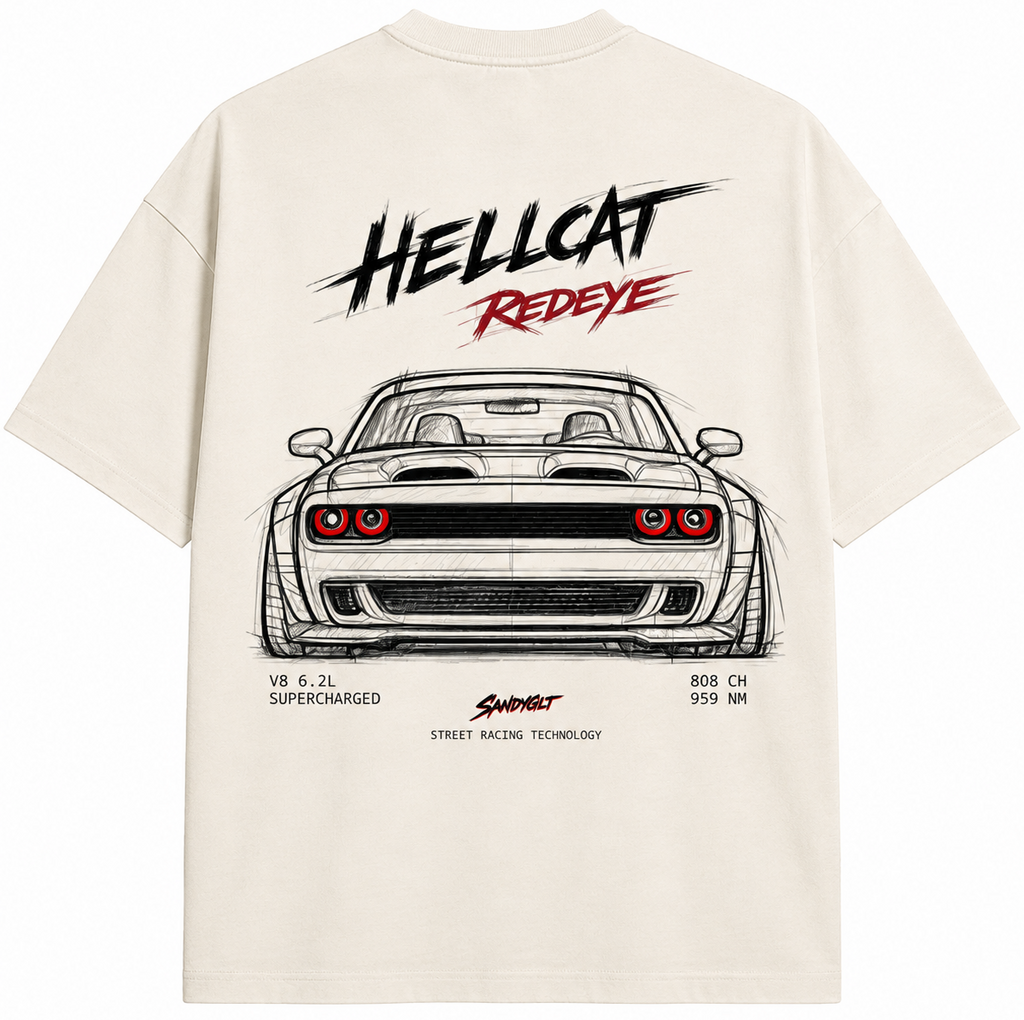 T-SHIRT OVERSIZE HELLCAT BLANC