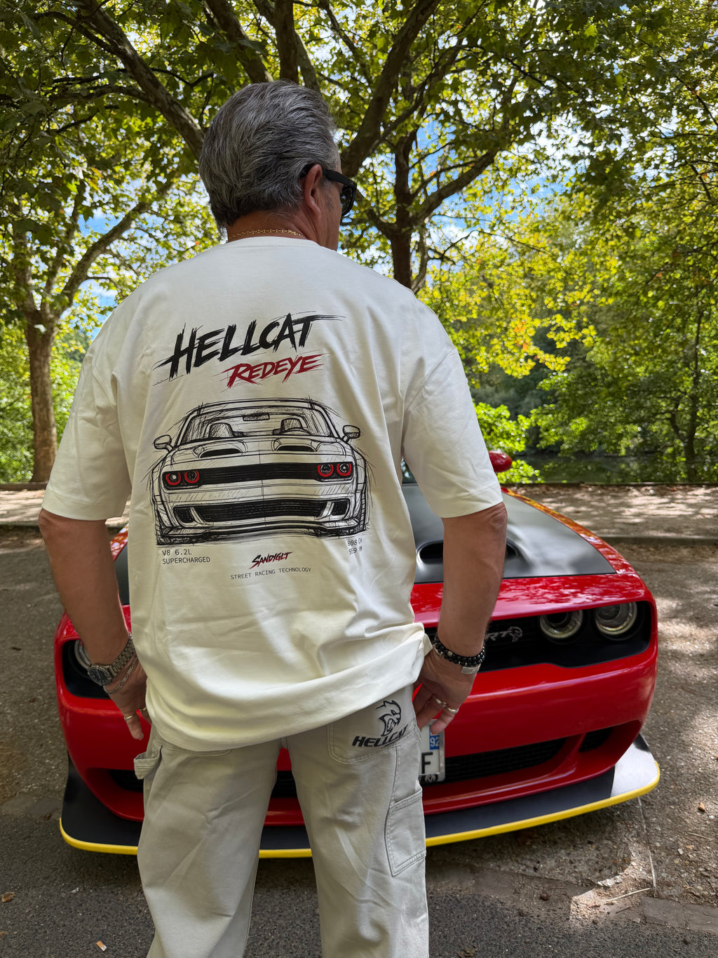 T-SHIRT OVERSIZE HELLCAT BLANC