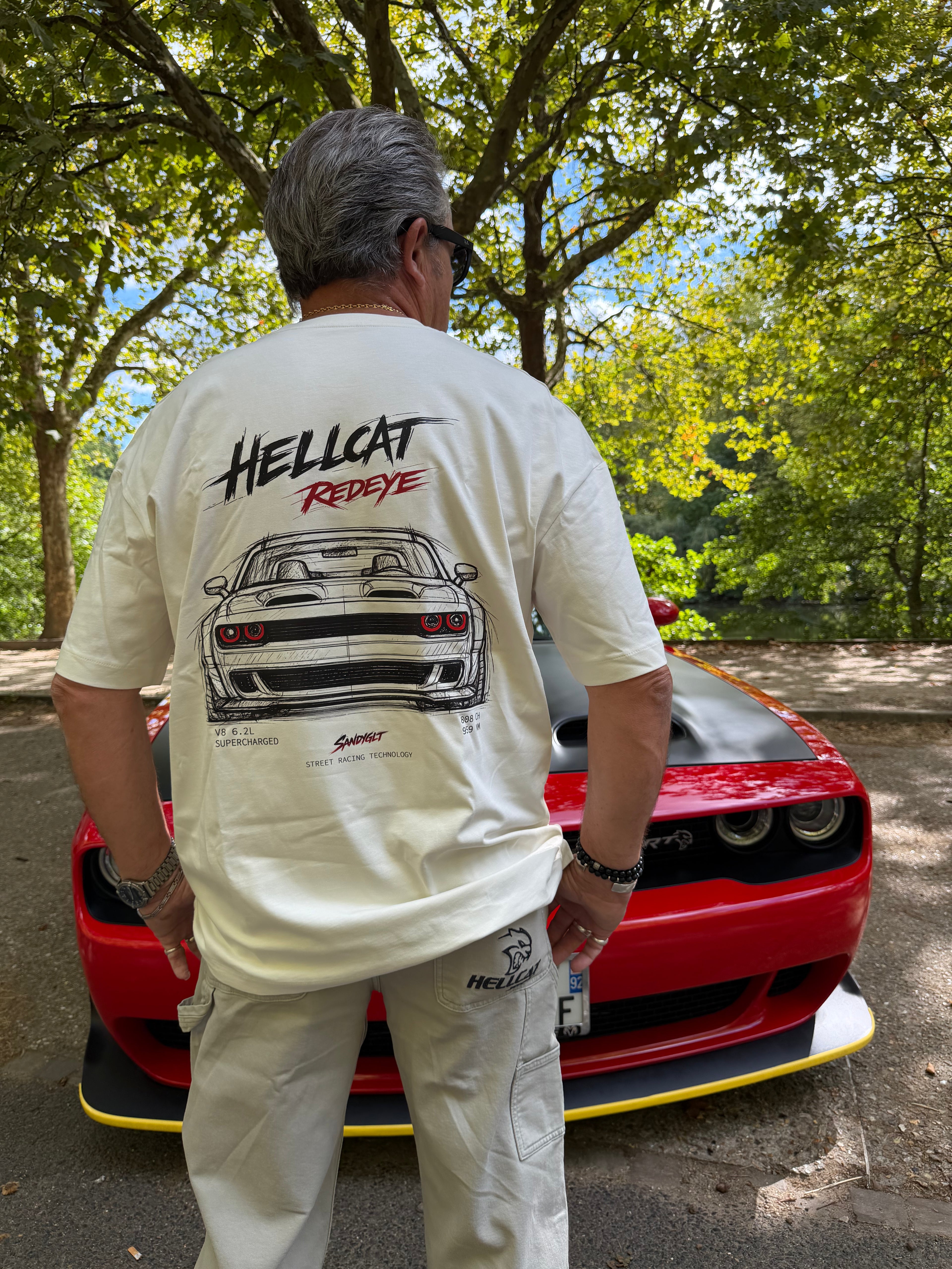 T-SHIRT OVERSIZE HELLCAT BLANC