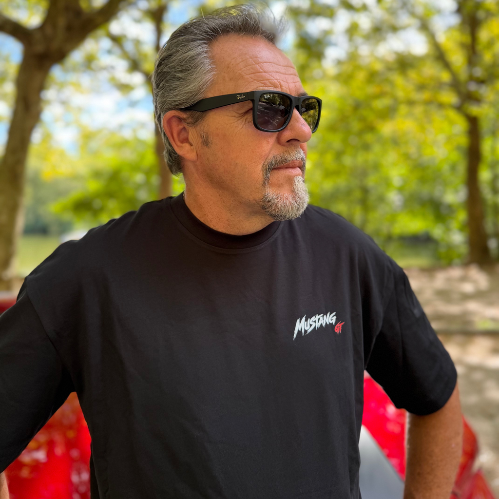 T-SHIRT OVERSIZE MUSTANG NOIR
